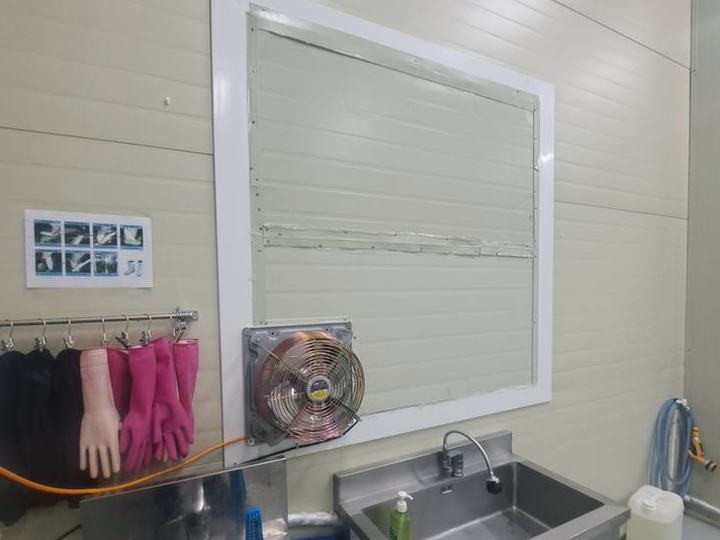 이천 세척실 창 환풍기 설치 완료 현장